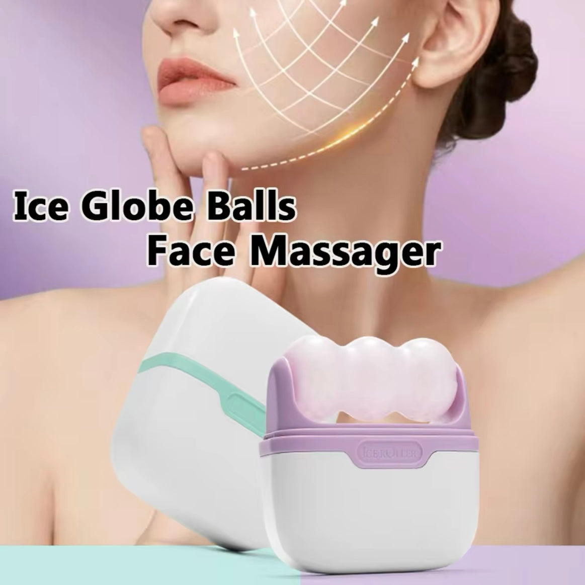 Double Head Ice Roller Skin Lifting Cold Therapy Massager